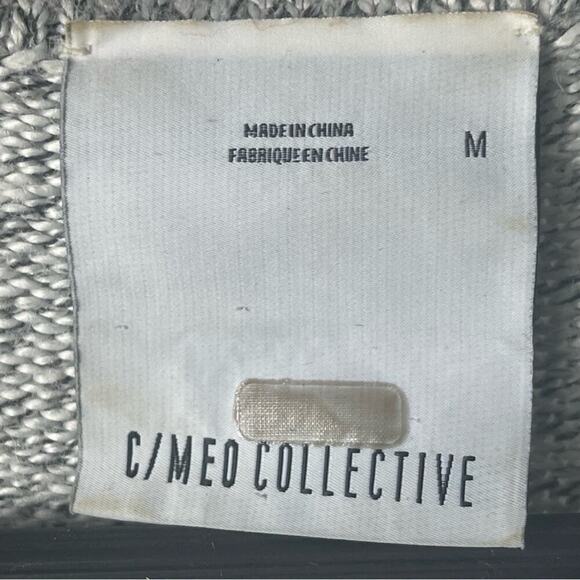 C/Meo Collective Collegiate Preppy Academia Crossover Knit Wrap Sweater, M - Picture 11 of 11